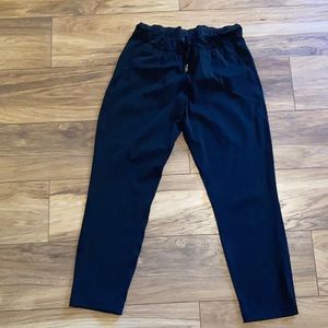 Black lululemon drawstring joggers